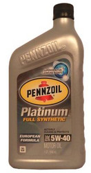     Subaru  Suzuki   Pennzoil Platinum European Formula 5W-40  |  071611917902